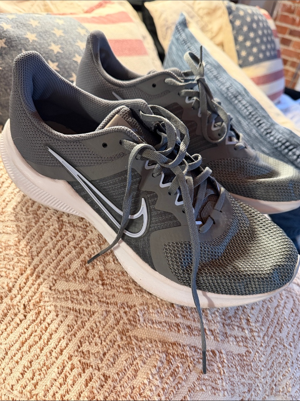 Nike Gray Mesh Athletic Sneakers